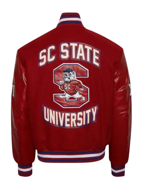 SC State University Red Wool Varsity Jacket WorthVee