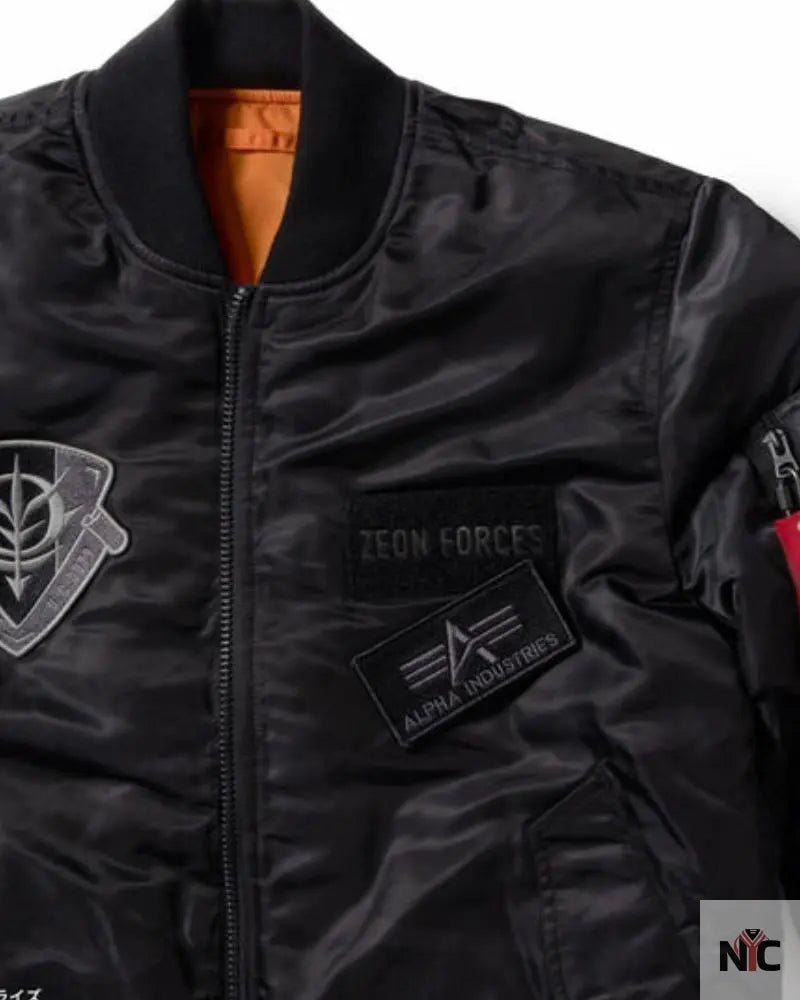 STRICT-G x ALPHA Mobile Suit Gundam Zeon MA-1 Jacket Clanton Jacket