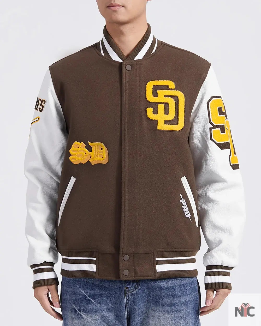 San Diego Padres Old English Varsity Jacket Clanton Jacket