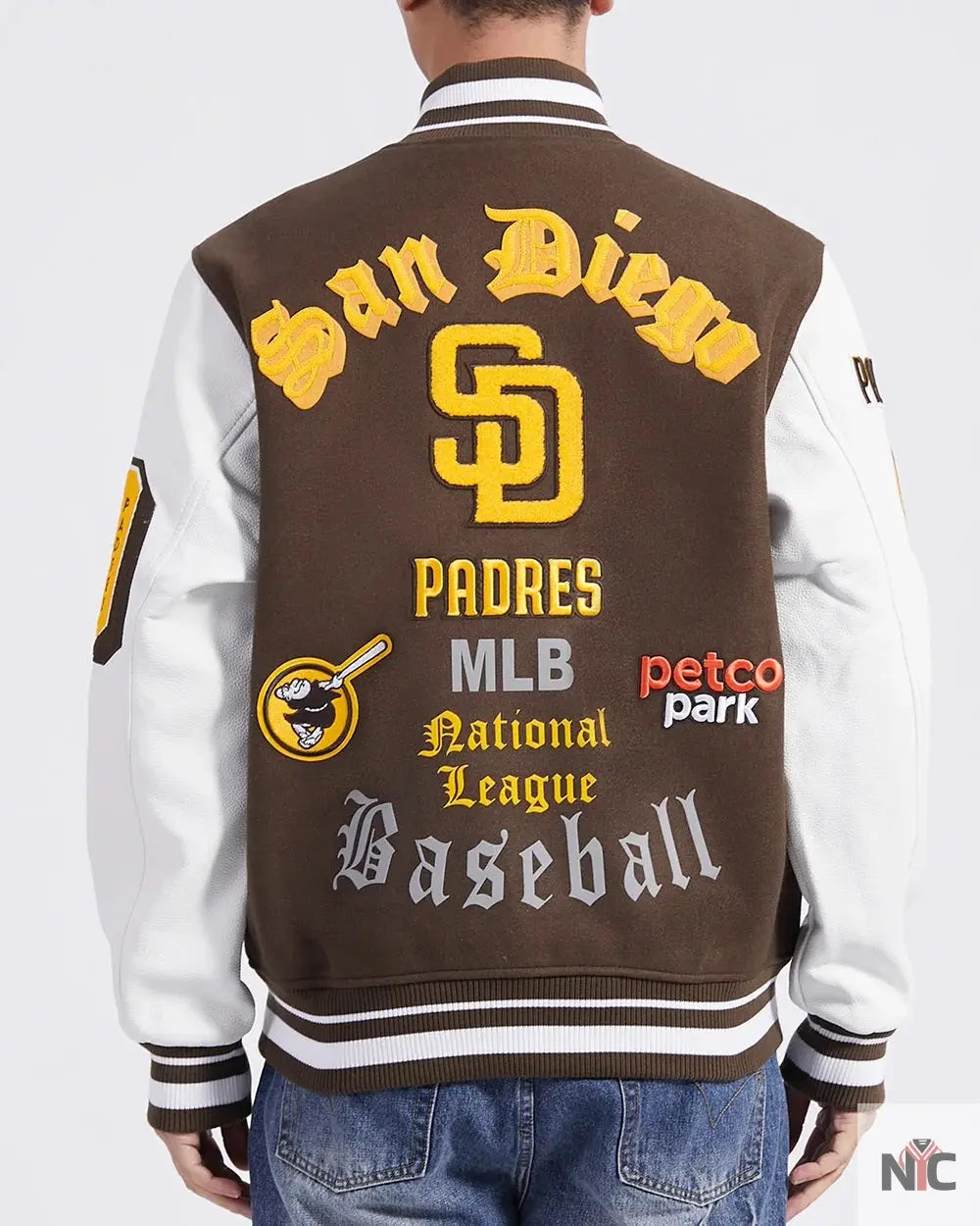 San Diego Padres Old English Varsity Jacket Clanton Jacket