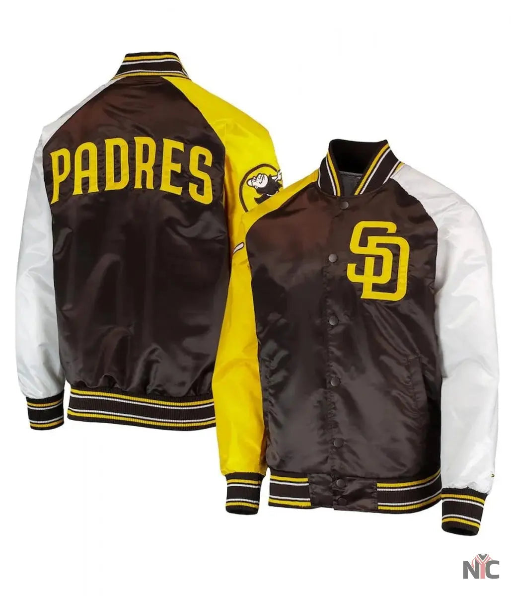San Diego Padres Raglan Reliever Varsity Jacket Clanton Jacket