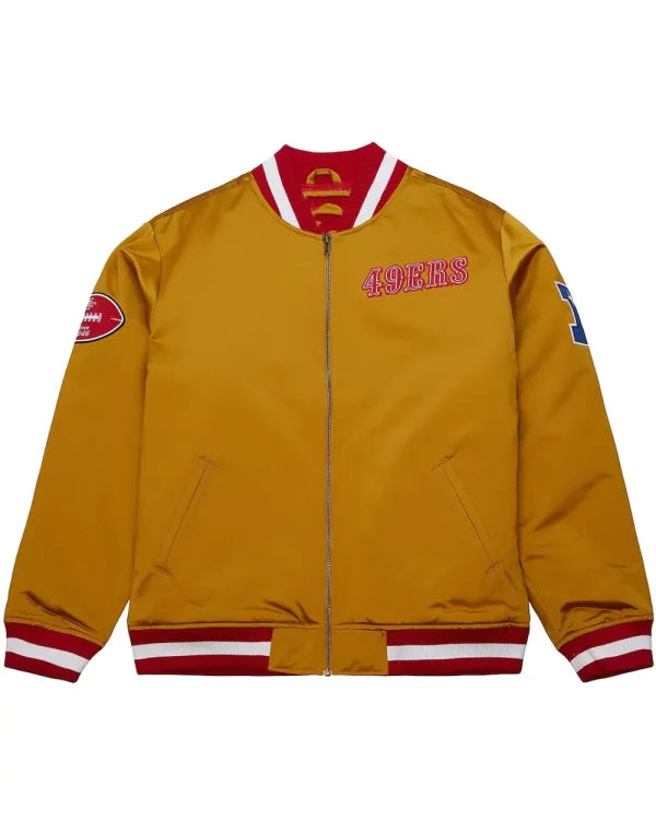 San Francisco 49ers Gold Heavyweight Full-Zip Satin Jacket
