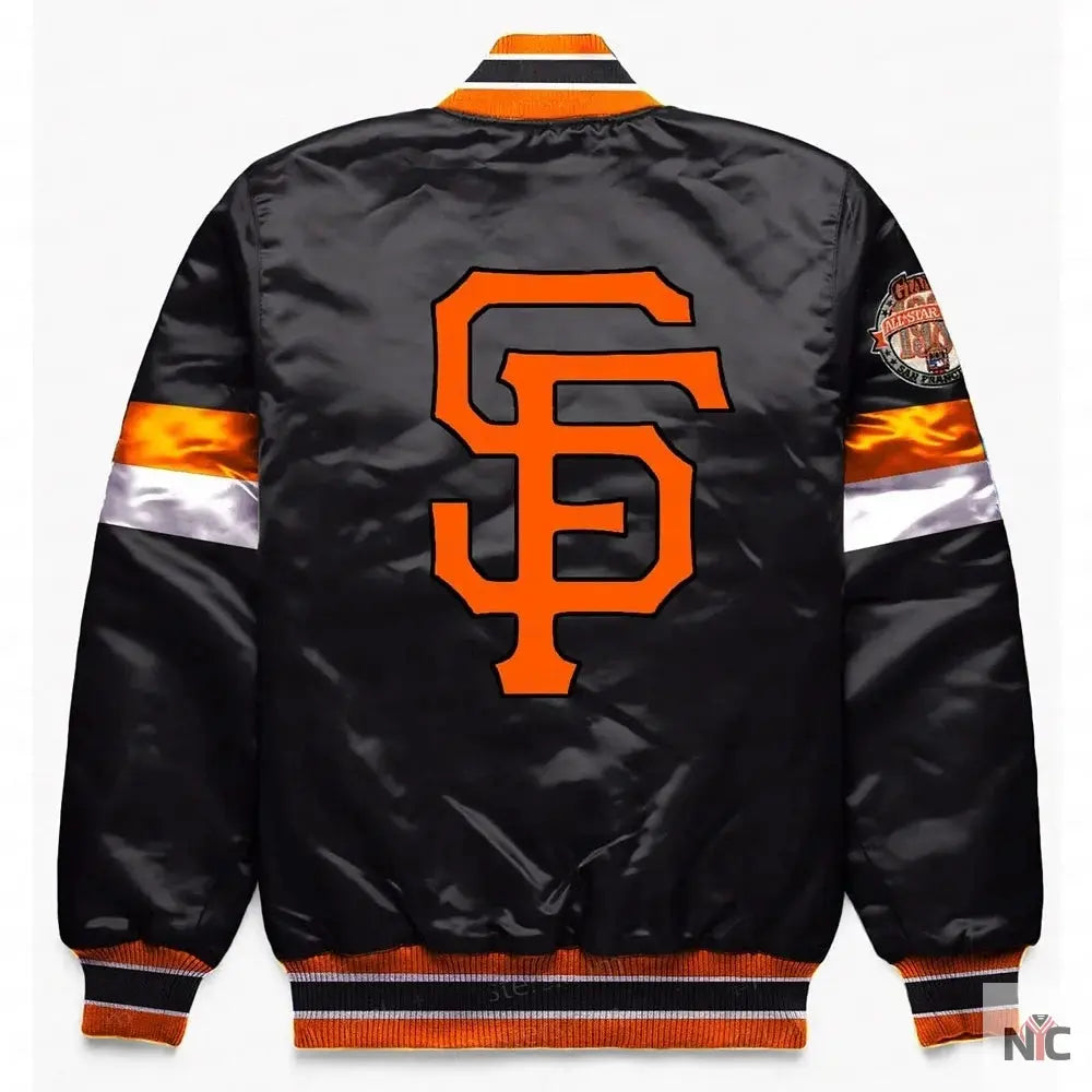 San Francisco Giants Home Game Varsity Satin Jacket Clanton Jacket