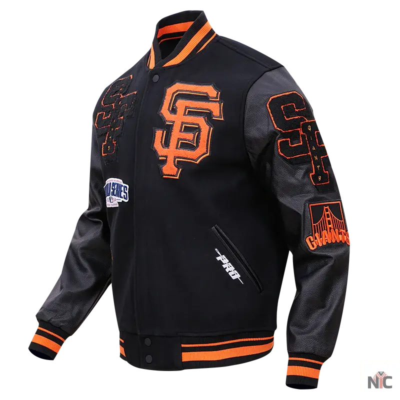 San Francisco Giants Mash Up Logo Varsity Jacket Clanton Jacket