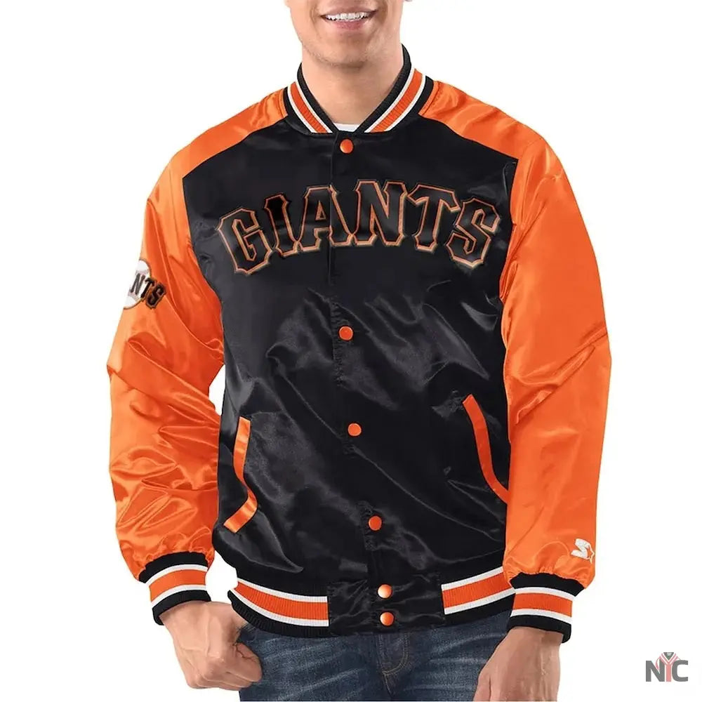 San Francisco Giants Renegade Varsity Satin Jacket Clanton Jacket