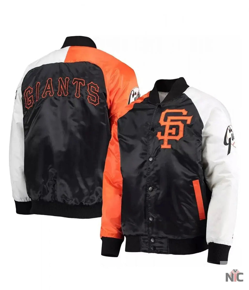 San Francisco Giants Satin Tri-Color Jacket Clanton Jacket