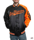 San Francisco Giants Stadium Black And Orange Varsity Jacket Clanton Jacket