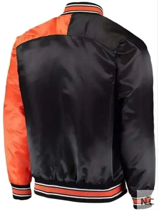 San Francisco Giants Stadium Black And Orange Varsity Jacket Clanton Jacket