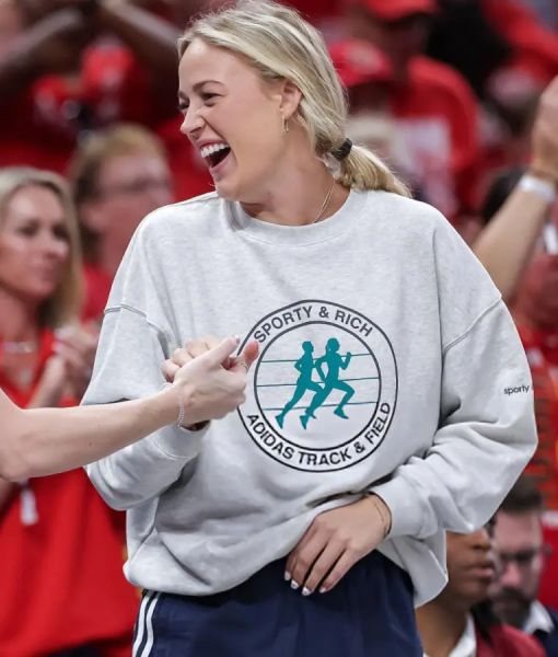 Sophie Cunningham Indiana Fever Grey Sweatshirt USA Jackets