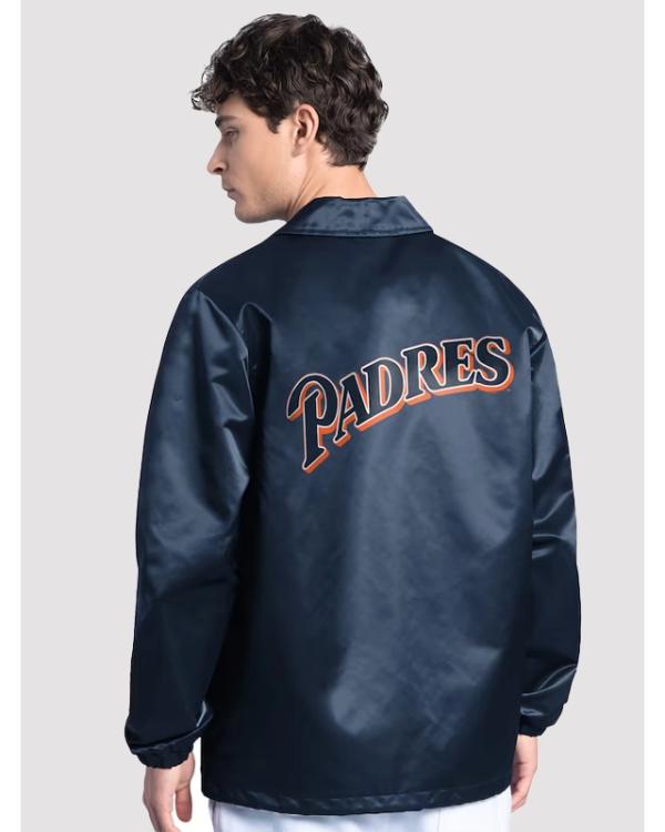 San Diego Padres Cooperstown Navy Coaches Jacket Clanton Jacket