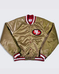 San Francisco 49ers Vintage 80s Chalk Line Satin Bomber Jacket