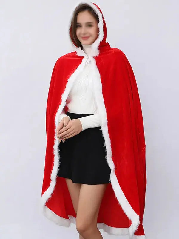 Santa Claus Red Velvet Cape with Hat WorthVee