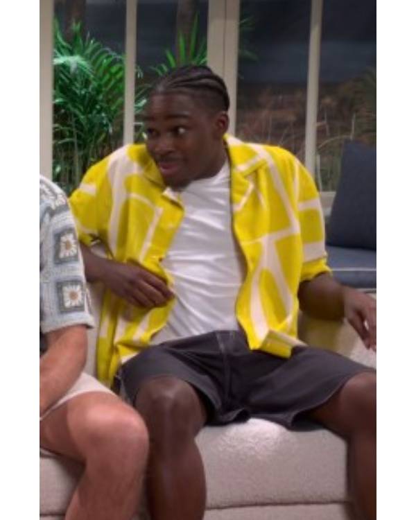 Saturday Night Live Kam Patterson Yellow Printed Shirt
