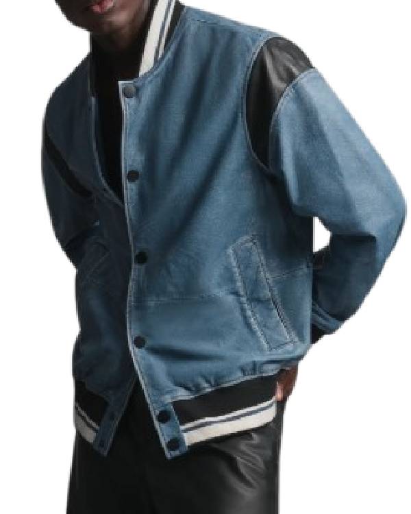 Saturday Night Live Kam Patterson Denim Varsity Jacket WorthVee