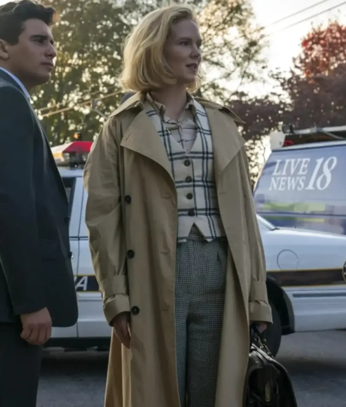 Scarpetta 2026 Rosy McEwen Trench Coat