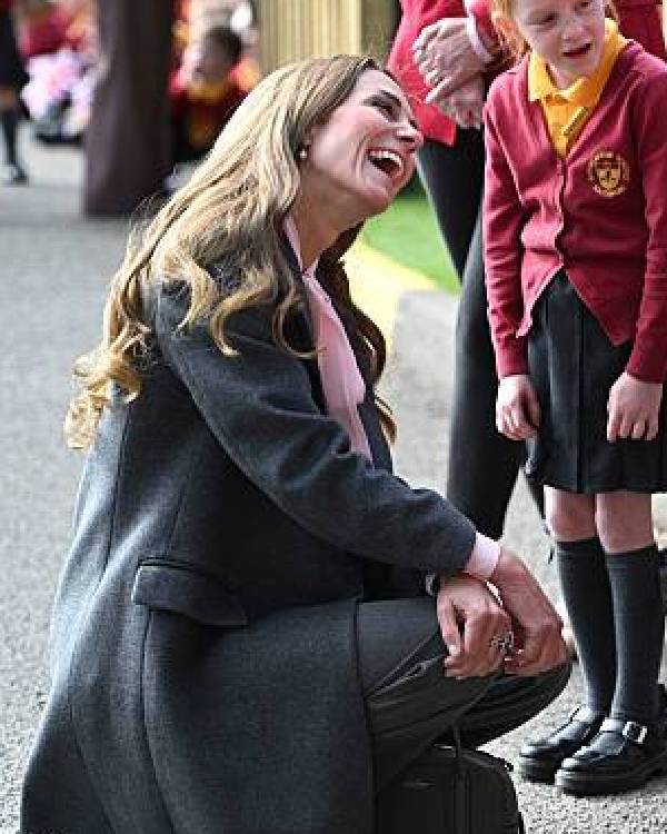 School Visit Kate Middleton Coat USA Jackets