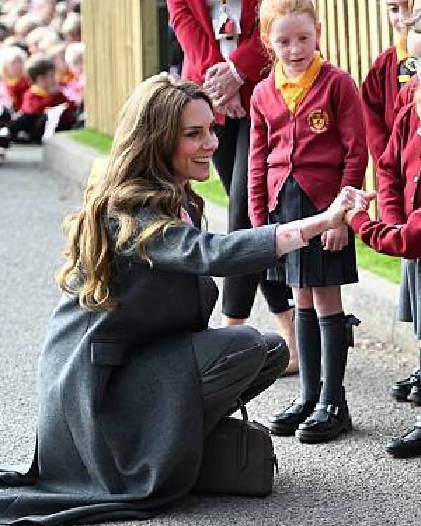 School Visit Kate Middleton Coat USA Jackets