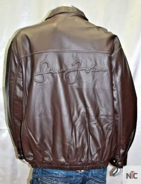 Sean John Leather Jacket Clanton Jacket