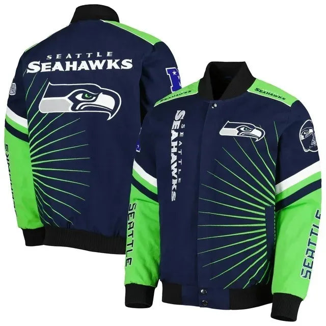 Seattle Seahawks Full Snap Varsity Jacket