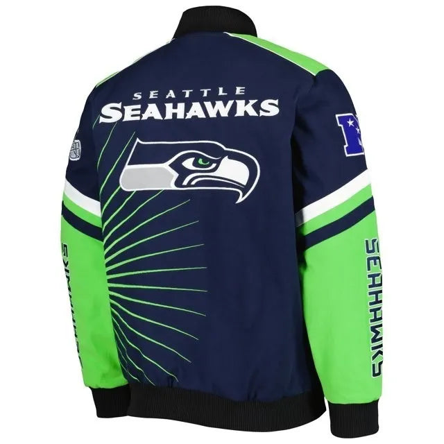 Seattle Seahawks Full Snap Varsity Jacket