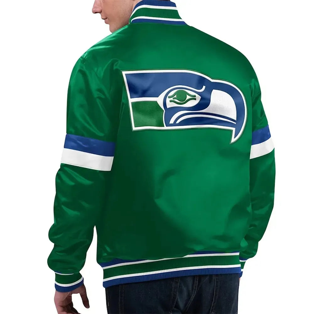 Seattle Seahawks Gridiron Classics Home Game Satin Jacket