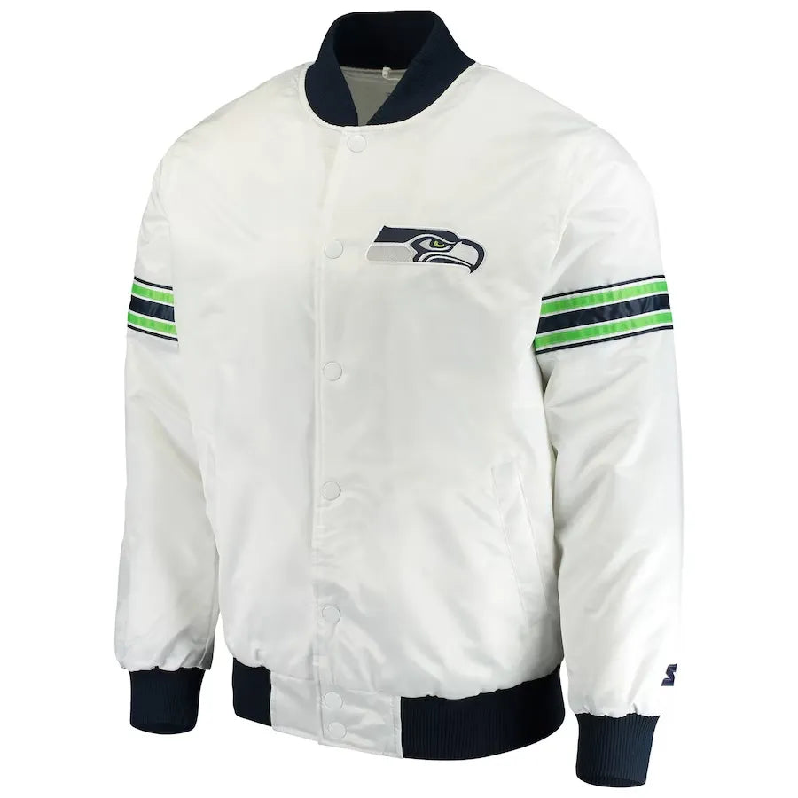 Seattle Seahawks The Rookie White Satin Jacket