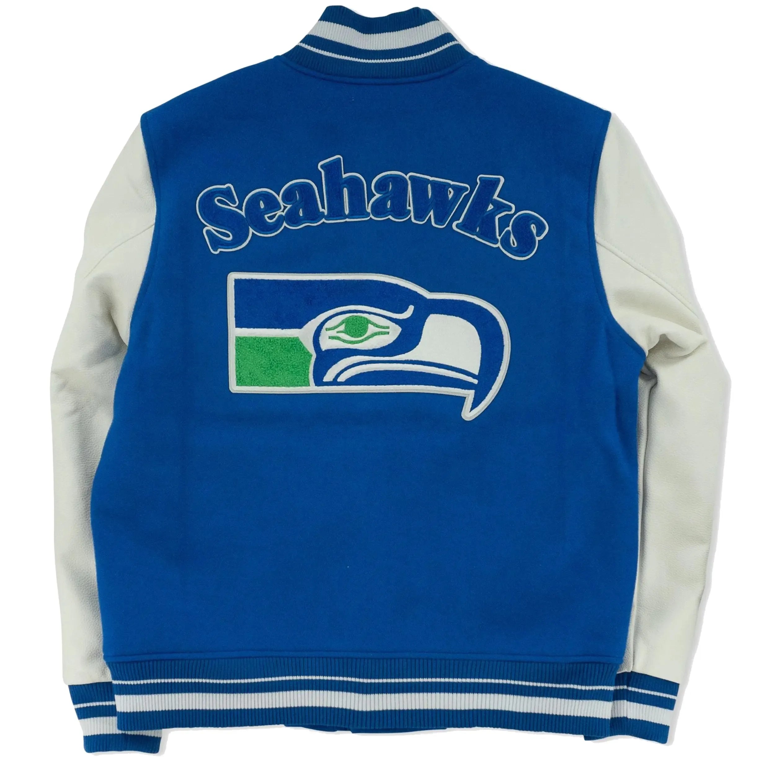 Seattle Seahawks Wool and Leather Varsity Jacket