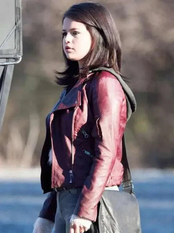 Selena Gomez The Fundamentals of Caring Maroon Jacket Clanton Jacket