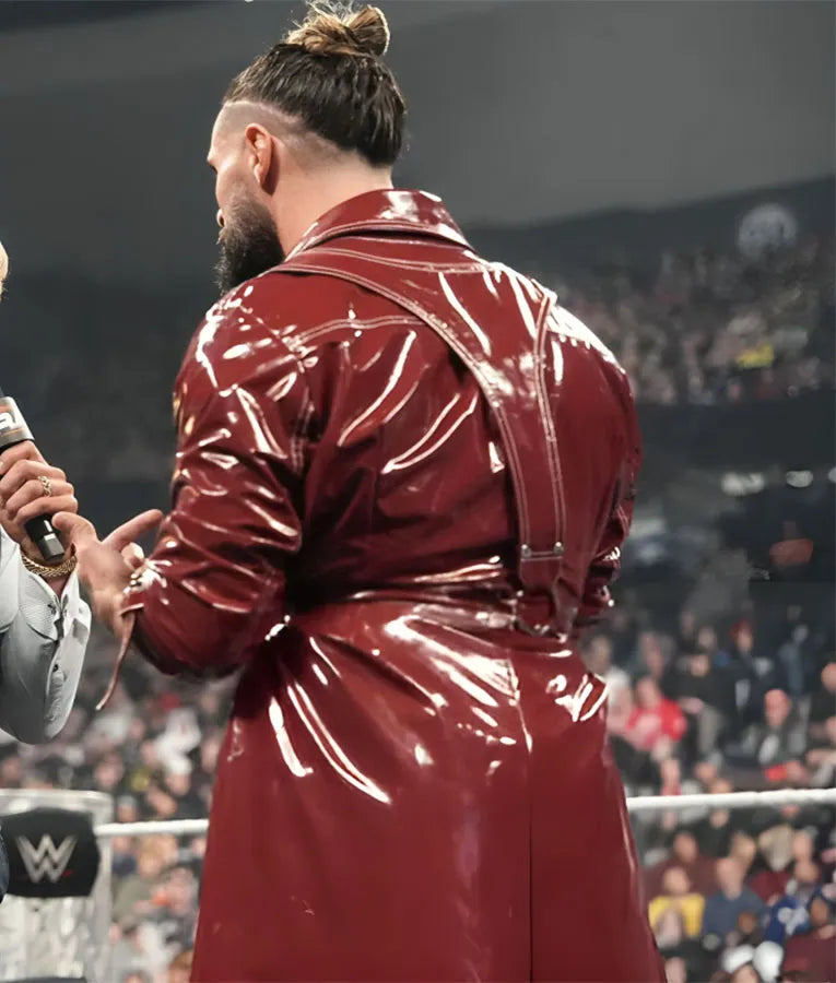 Seth Rollins Monday Night RAW Leather Trench Coat