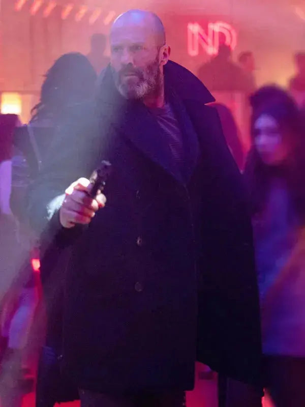 Shelter Jason Statham Black Wool Coat WorthVee