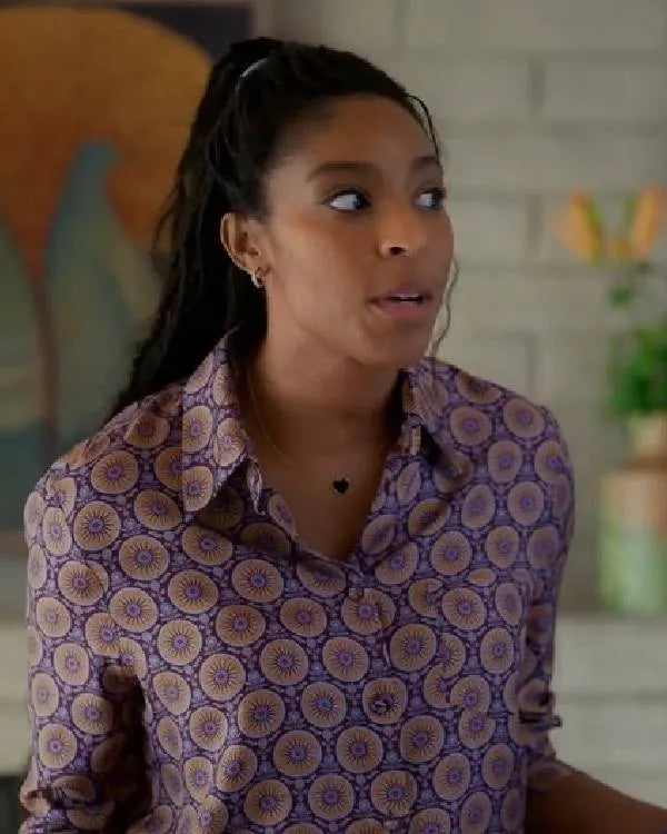 Shrinking S03 Jessica Williams Printed Blouse
