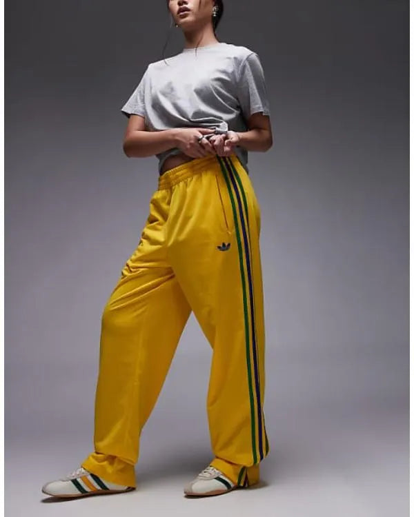 Shrinking S03 Sherry Cola Yellow Striped Track Pants