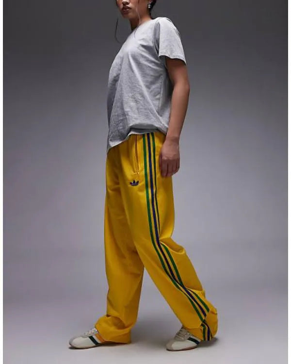 Shrinking S03 Sherry Cola Yellow Striped Track Pants
