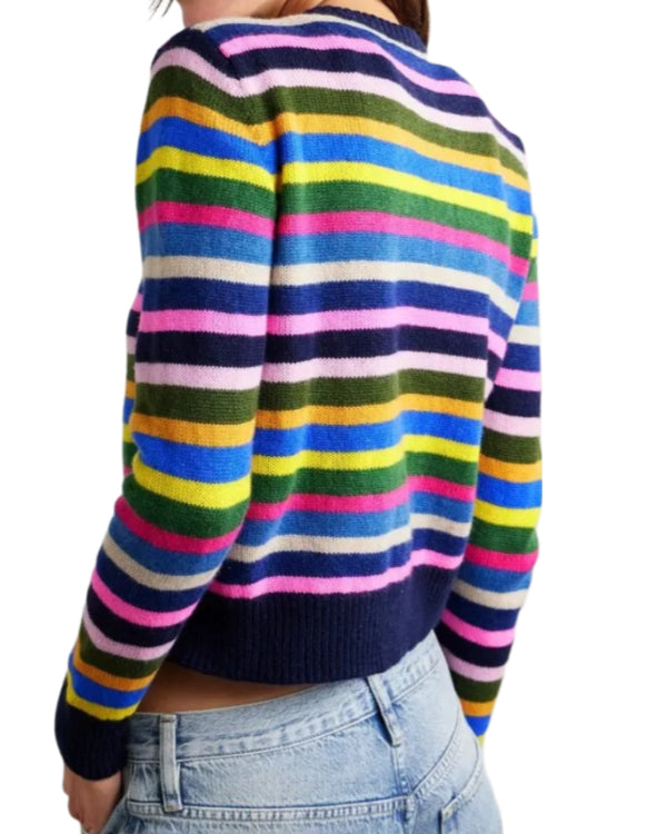 Shrinking Christa Miller Rainbow Striped Cardigan WorthVee