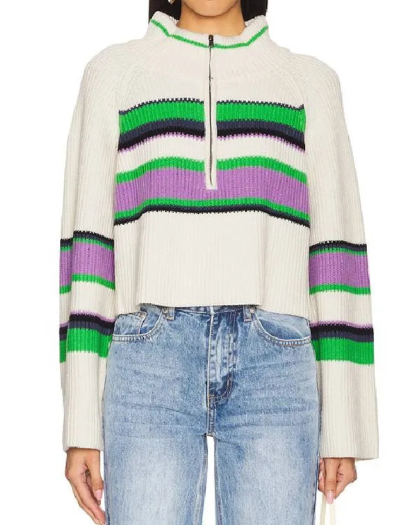 Shrinking Claudia Sulewski Striped Sweatshirt