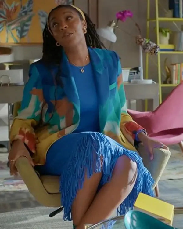 Shrinking Jessica Williams Printed Blazer