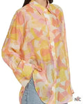 Sirens S01 Milly Alcock Orange Printed Shirt Clanton Jacket