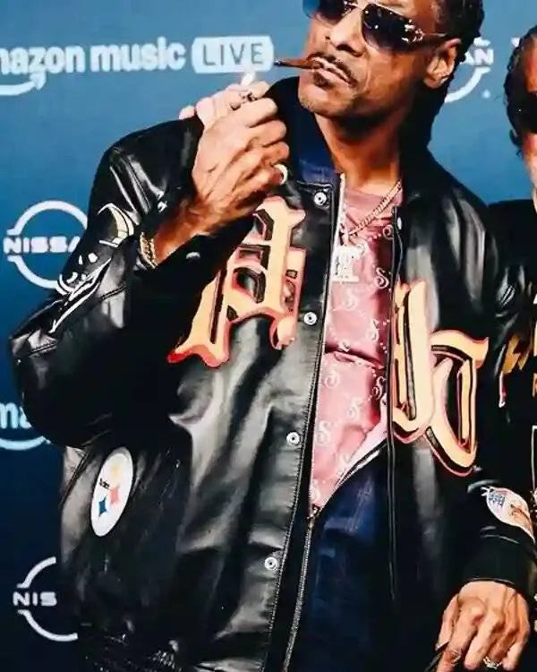 Snoop Dogg Jeff Hamilton Steelers Leather Jacket