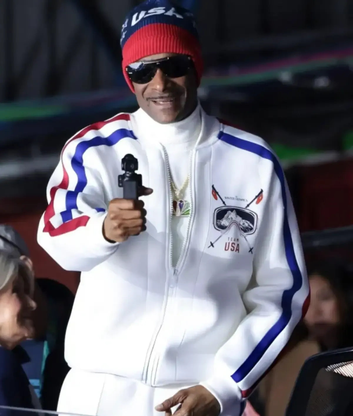 Snoop Dogg 2026 Milano Cortina Winter Olympics White Jacket