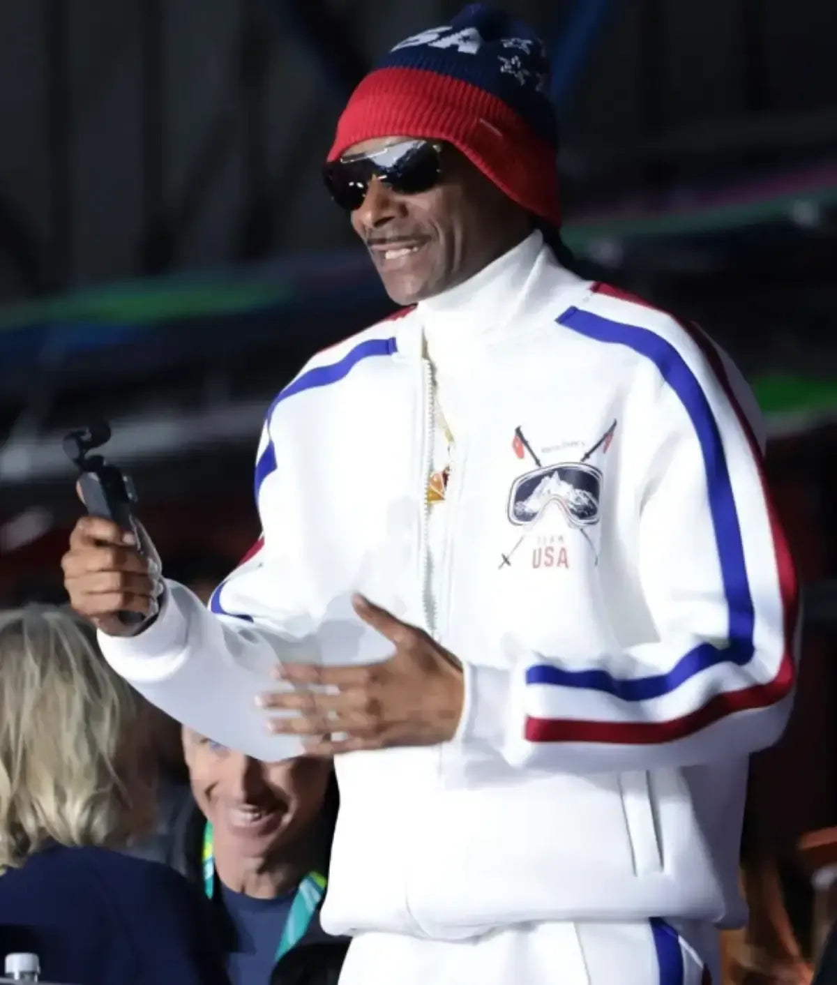 Snoop Dogg 2026 Milano Cortina Winter Olympics White Jacket