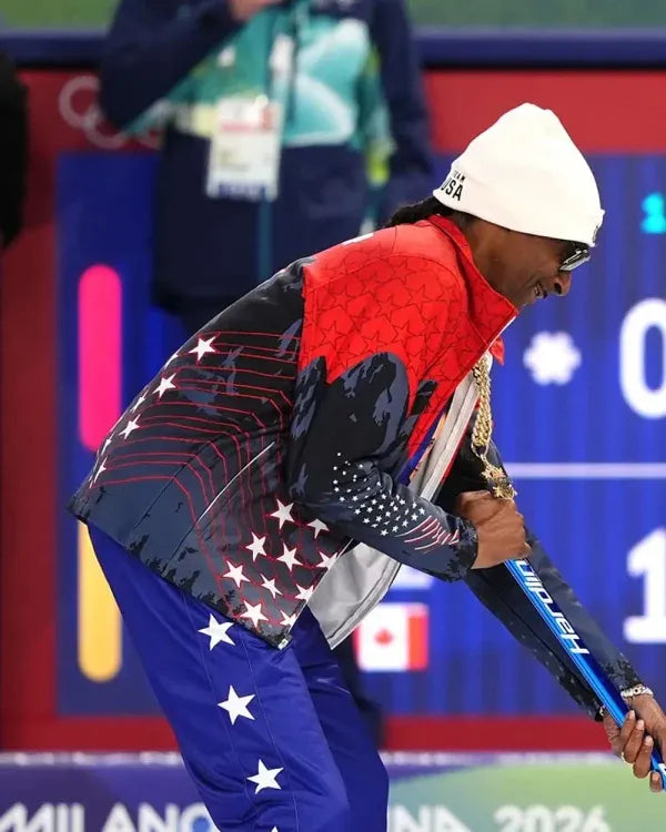 Snoop Dogg Curling Milano Cortina 2026 Winter Olympics Jacket