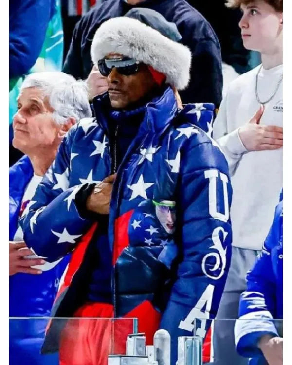 Snoop Dogg Speed Skating Milano Cortina 2026 Olympics Blue Jacket