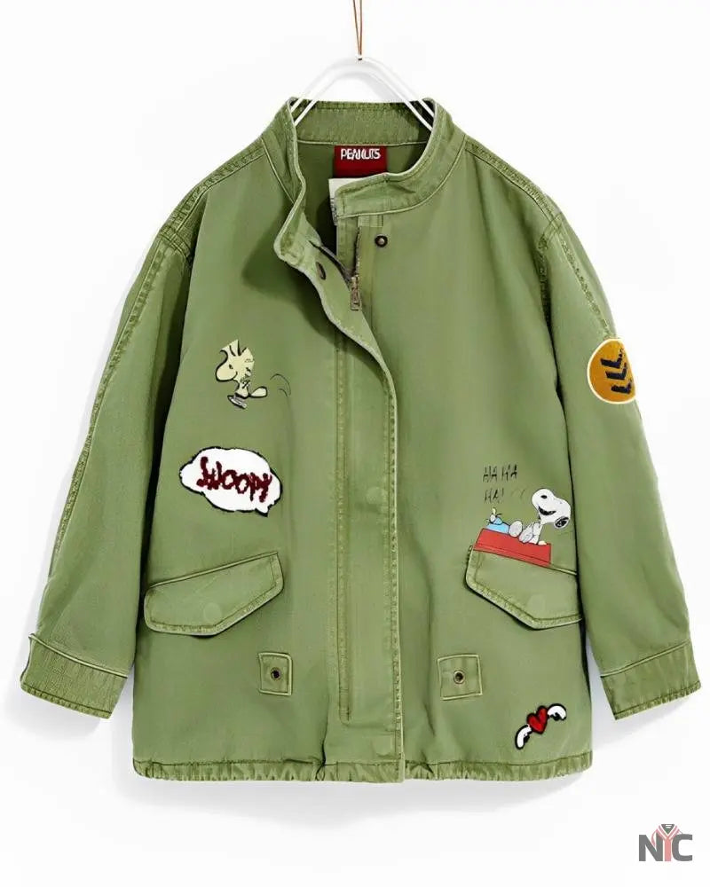 Snoopy Military Patch Jacket Clanton Jacket