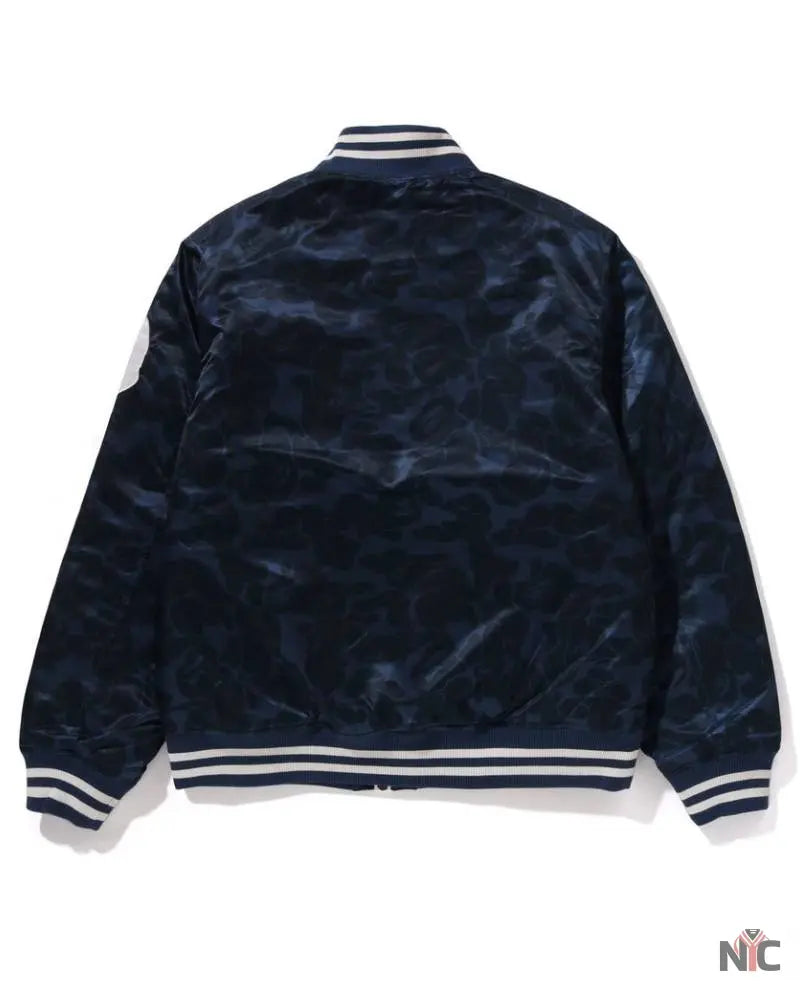 Solid Camo NYC Logo Nylon Varsity Jacket Clanton Jacket