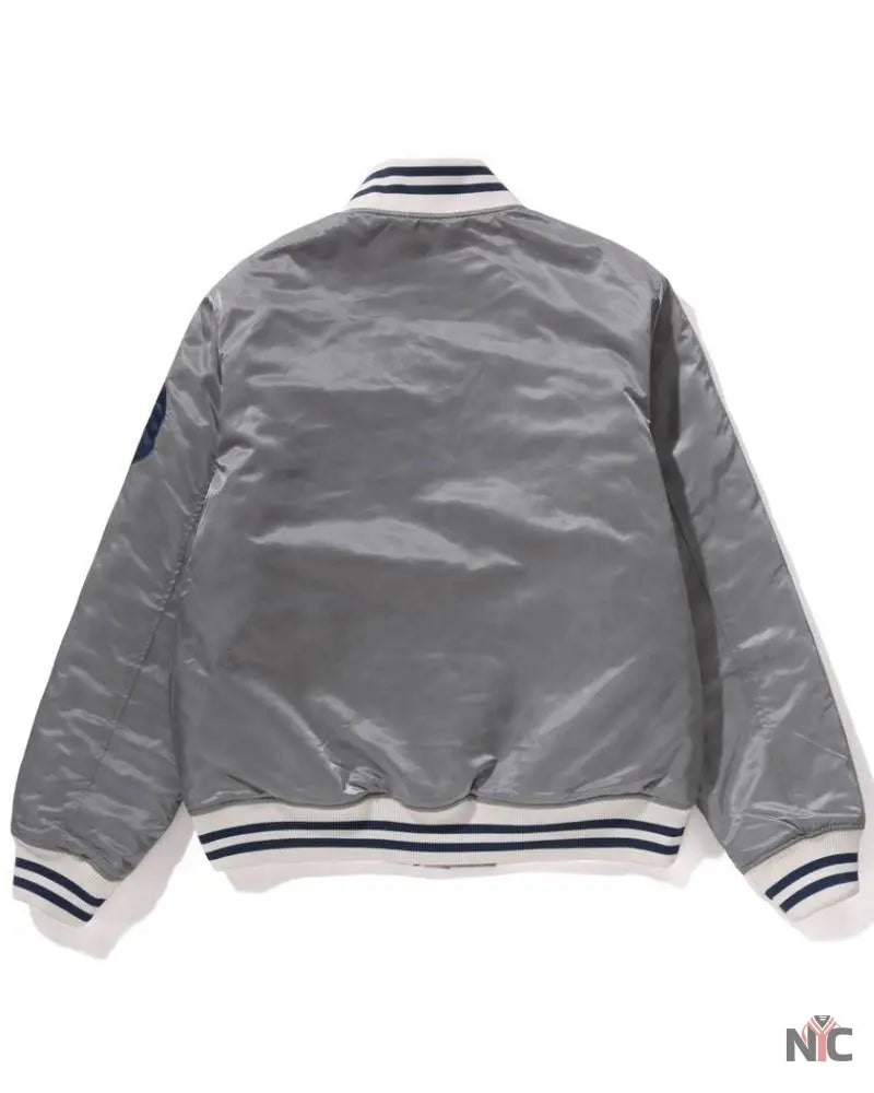 Solid Camo NYC Logo Nylon Varsity Jacket Clanton Jacket
