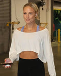 Sophie Cunningham Indiana Fever Off The Shoulder Crop Top Clanton Jacket