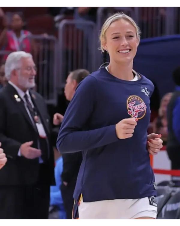 Sophie Cunningham Indiana Fever Navy Core Long Sleeve T-Shirt WorthVee