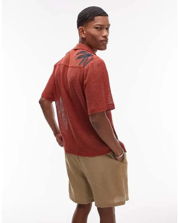 Southern Charm S11 Rodrigo Reyes Red Crochet Floral Shirt