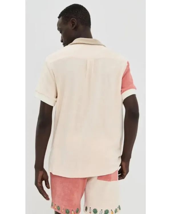 Southern Charm S11 Austen Kroll Pink Beige Cabana Shirt