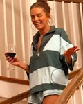 Southern Charm Salley Carson Green Stripe Sweatshirt